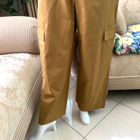 Zara High Waisted Straight Leg Cargo Pants in Toffee - Picture 7 of 12